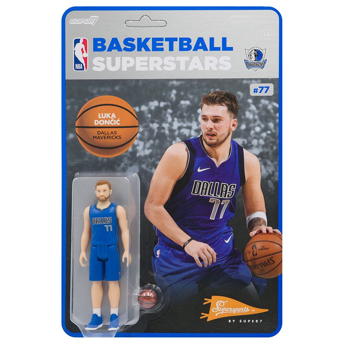 Super7 Luka Doncic Mavericks Figure (blue)