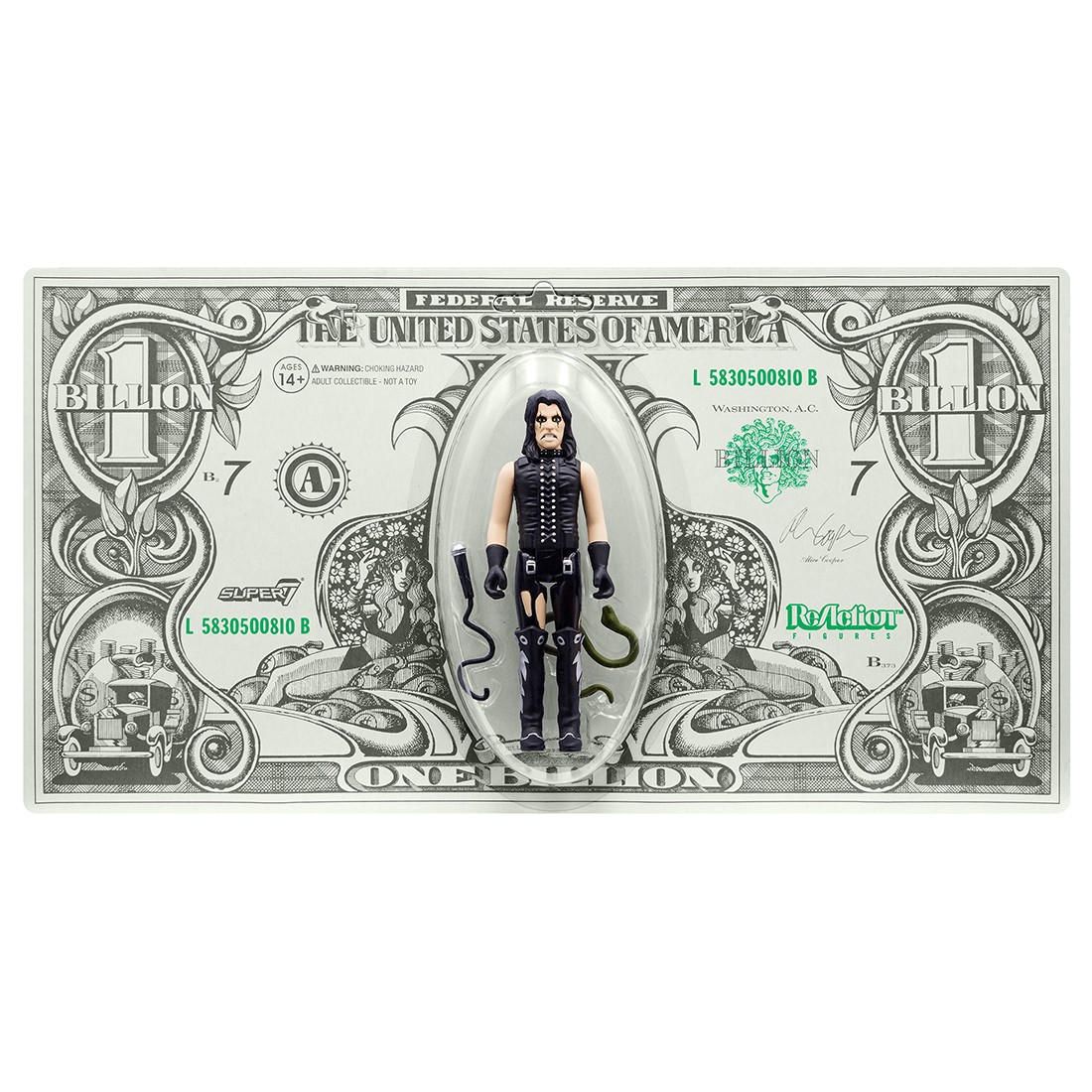 Super7 x Alice Cooper Billion Dollar Baby Reaction Figures green black