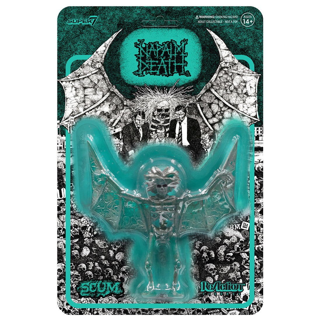 Super7 x Napalm Death Reaction Figure Scum Demon (blue / aquamarine)