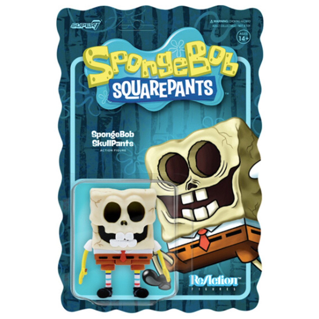 Super7 Spongebob Squarepants Skullpants Reaction Figure (white)