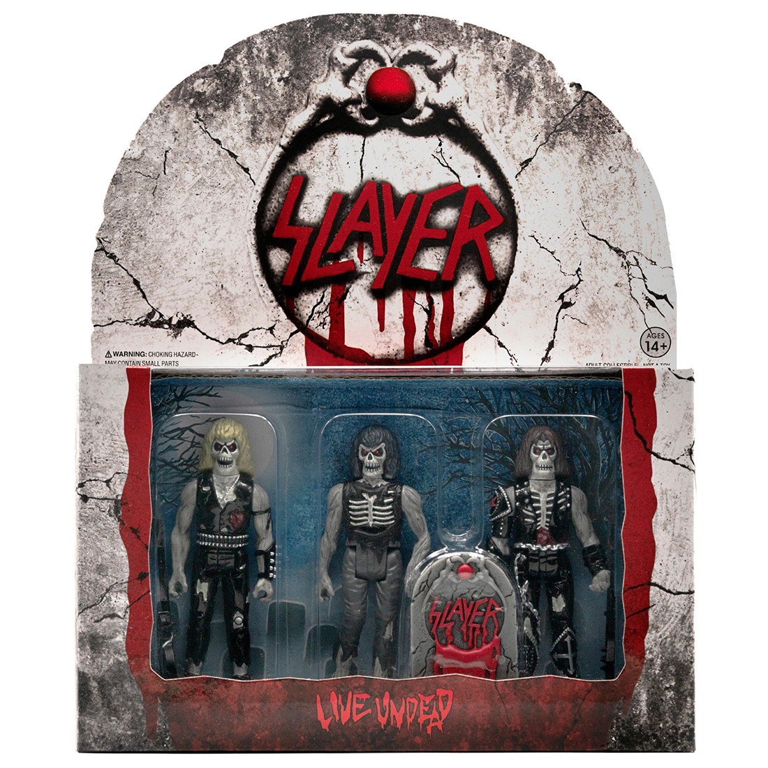 Super7 Slayer Live Undead 3 Pack Reaction Figure (gray / red)