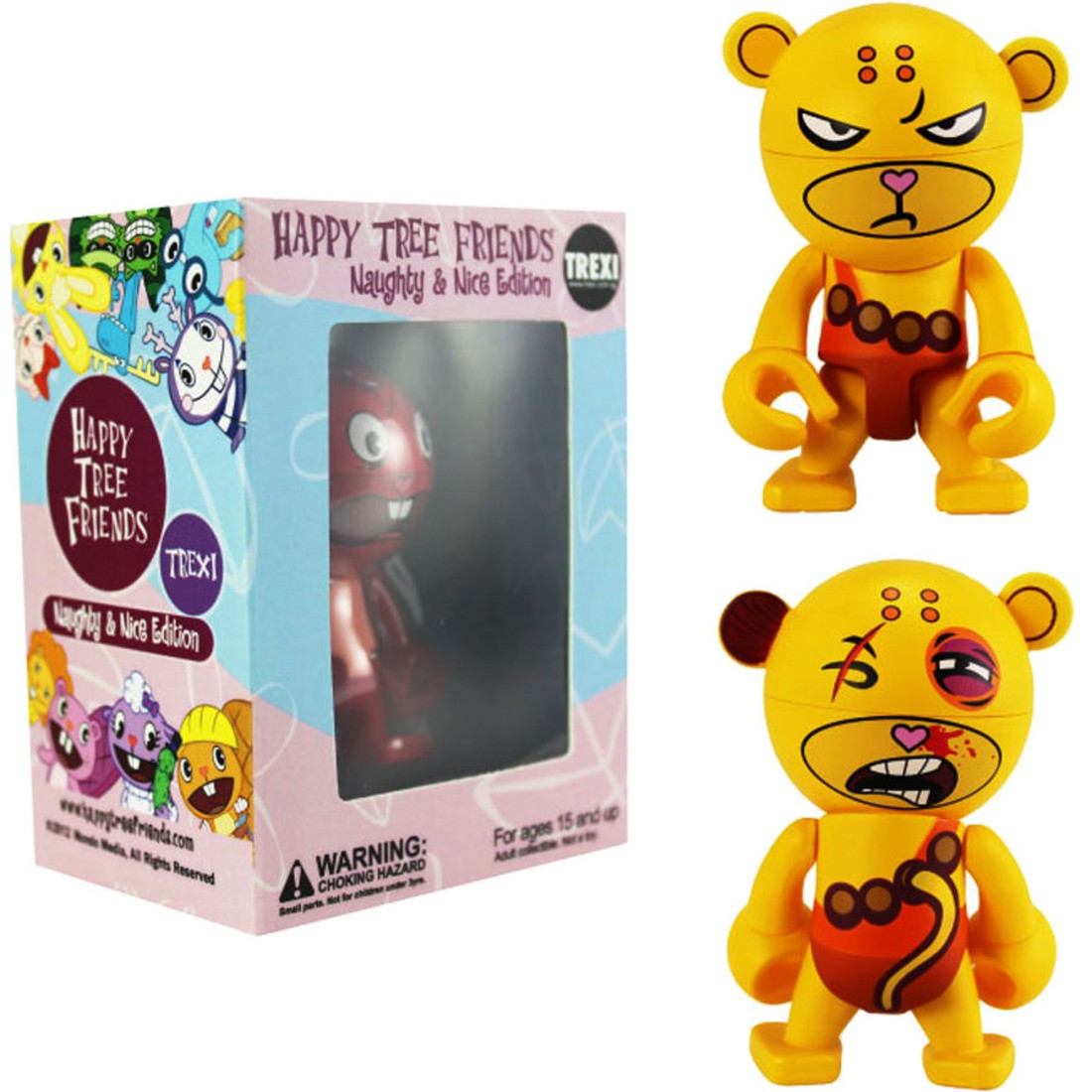 Happy Tree Friends Buddhist Monkey 2.5 Inch Trexi Figure - Naughty And Nice (orange)