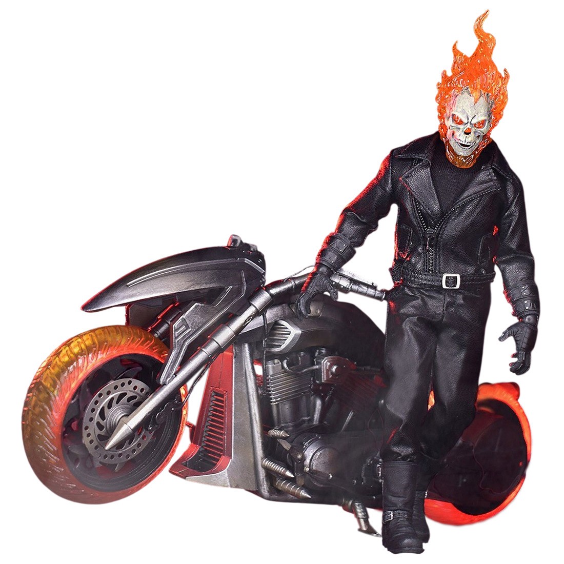 Mezco Toys One-12 Collective Ghost Rider And Hell Cycle Action Figure Set (black)
