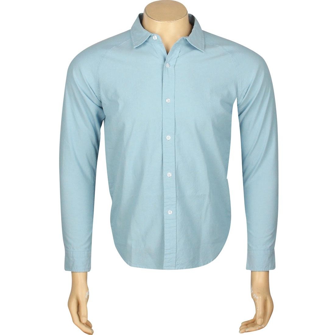 Undefeated Vintage Chambray Long Sleeve shirt Zip (blue / light blue)
