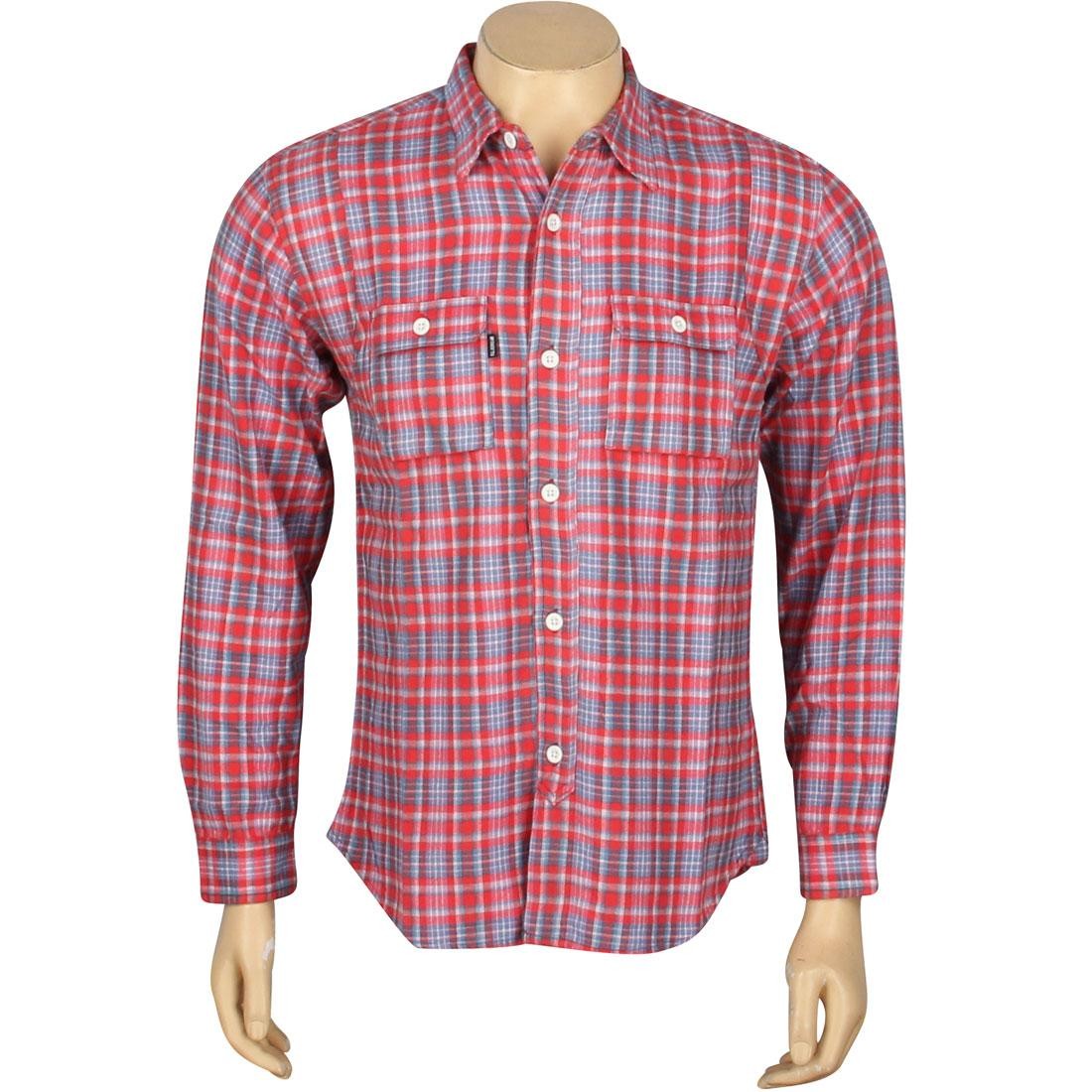 Undefeated Yardmaster Flannel Long Sleeve Shirt (red)