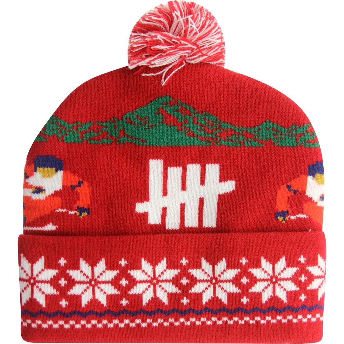 Undefeated Slalom Pom-Pom Beanie (red)