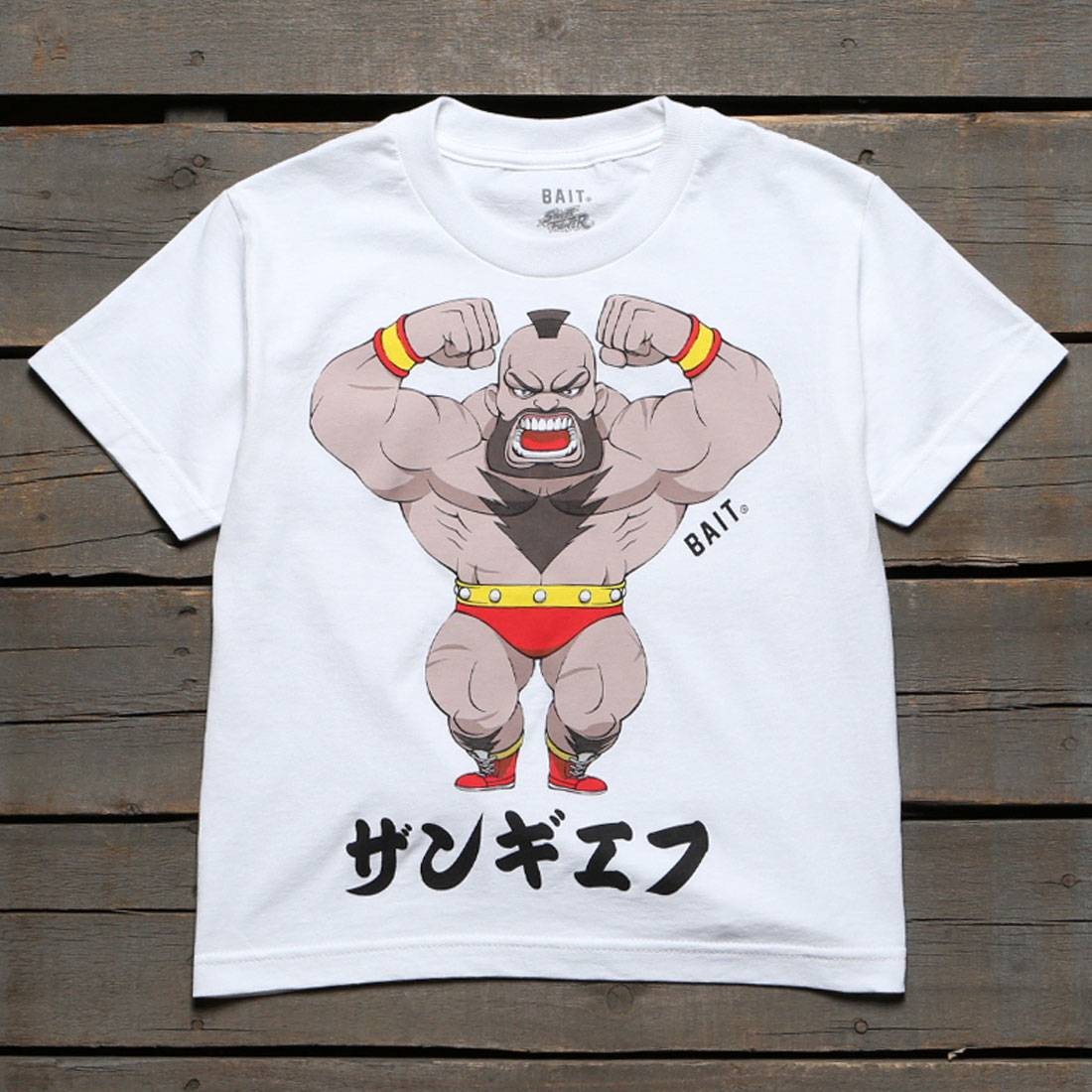 BAIT x Street Fighter Chibi Zangief Youth Tee white