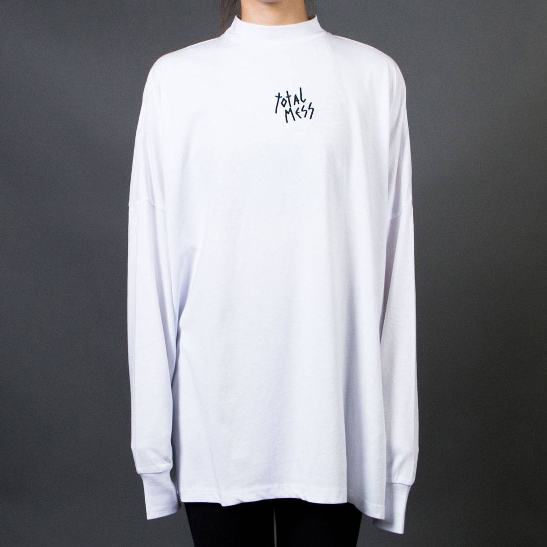 Lazy Oaf Women Total Mess Long Sleeve Tee (white) 1S
