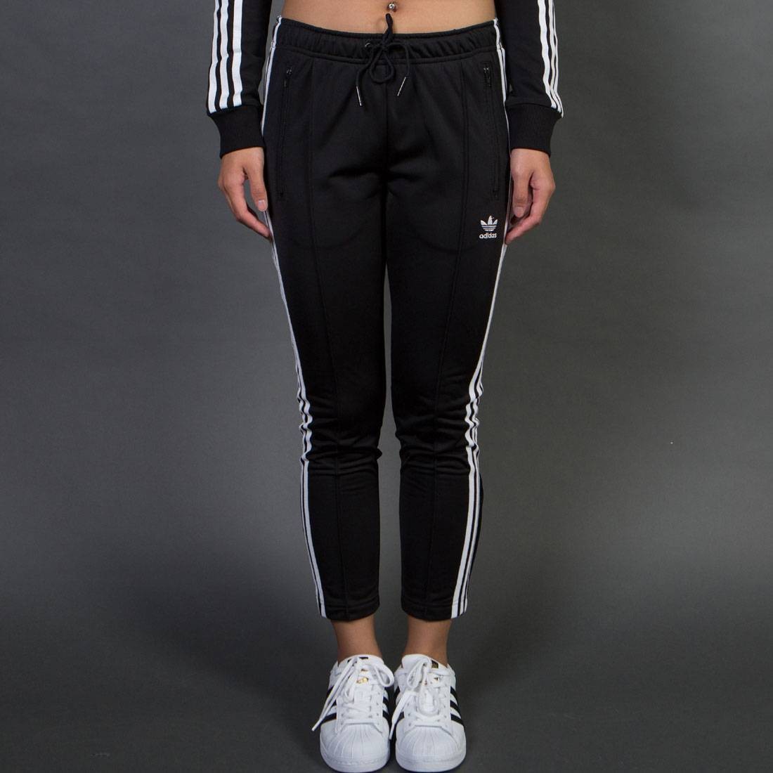 black adidas pants womens