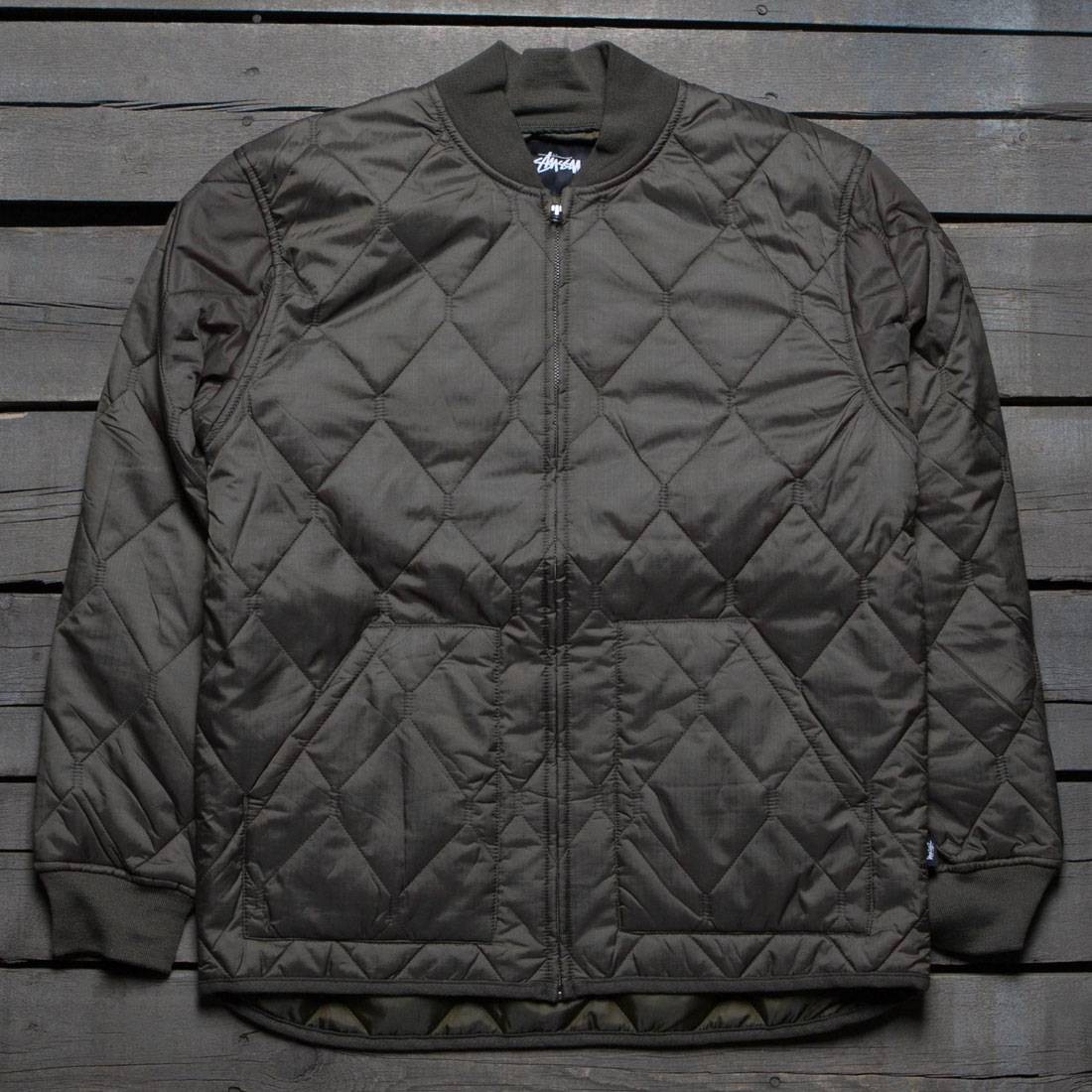Stussy Men Quilted Military Jacket olive