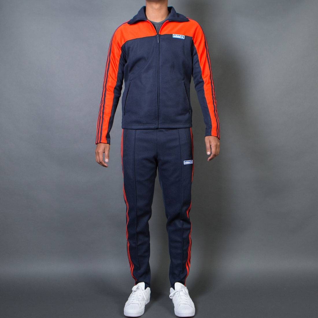 Adidas Men Originals OG Tracksuit navy legend ink bold orange