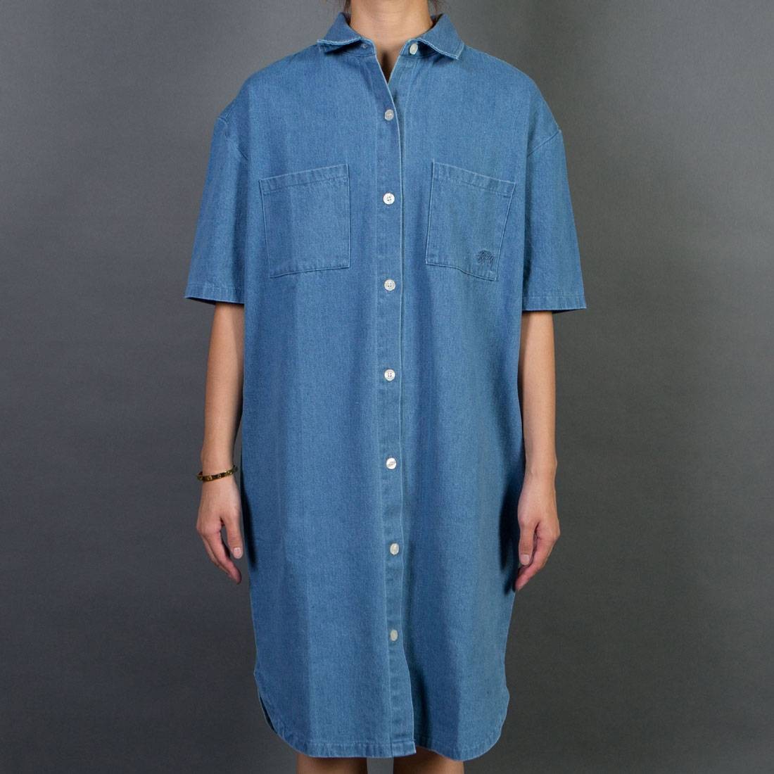 Stussy Women Vernon Denim Dress (blue / denim)