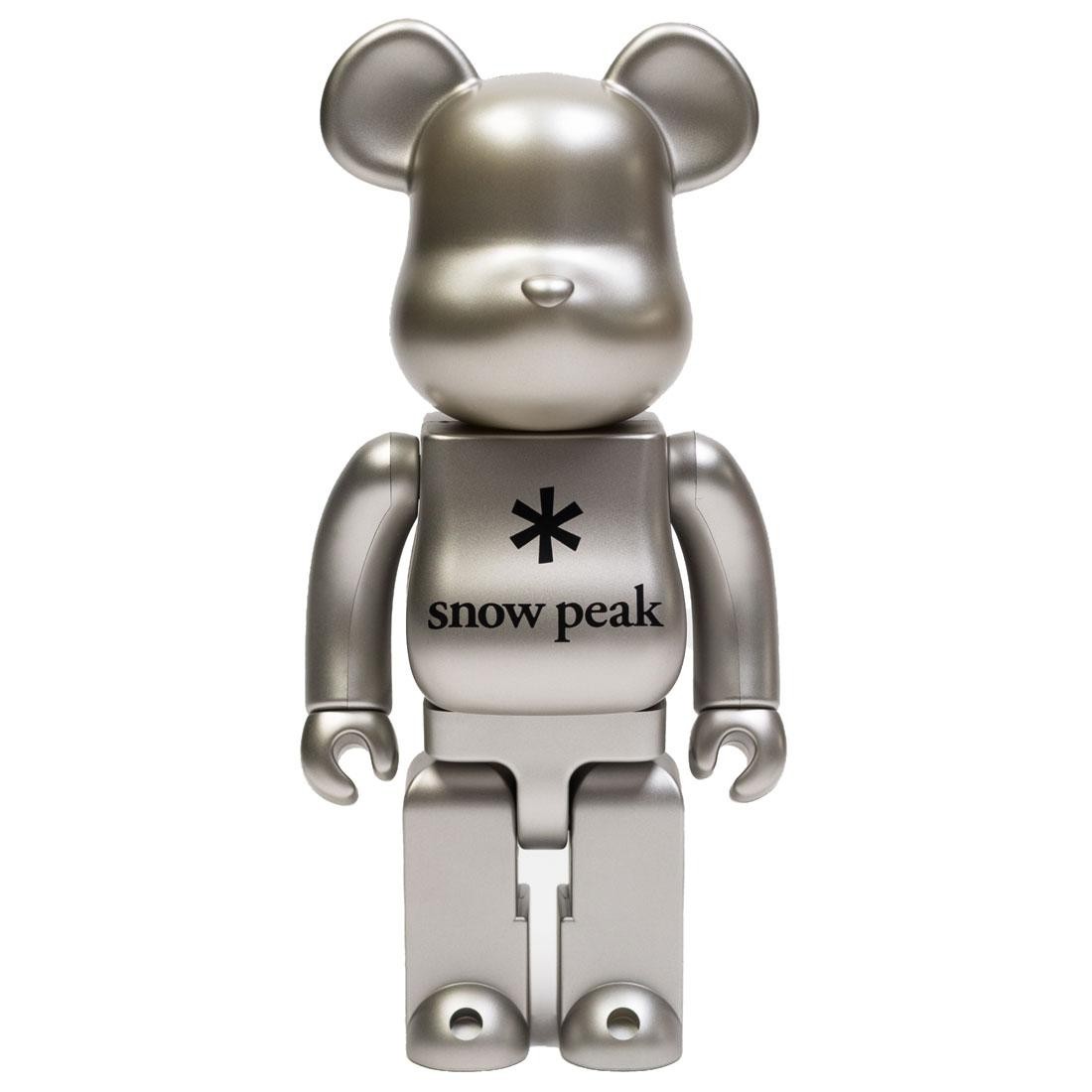 Medicom Snow Peak 400% Bearbrick Figure (silver)