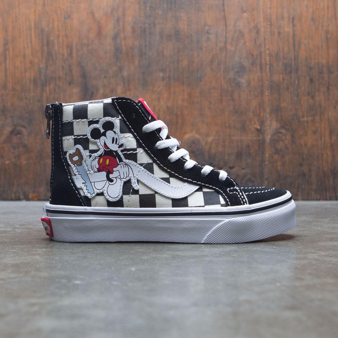 Vans x Disney Big Kids SK8-Hi Zip - Mickey (black / checkerboard)