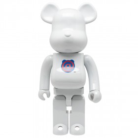 Medicom 1st Model White Chrome 1000% Bearbrick Figure (white)