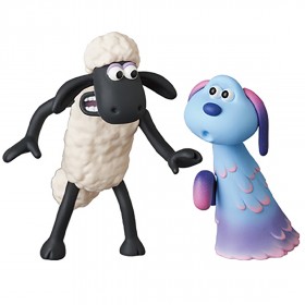 Medicom UDF A Shaun the Sheep Movie Farmageddon Shaun And Lu-La Figure (white)