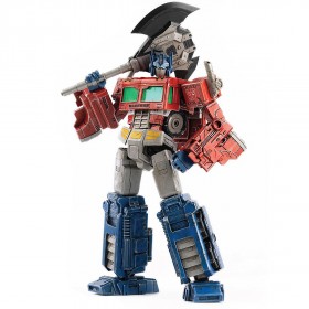 Threezero Transformers War For Cybertron Trilogy Optimus Prime Deluxe Scale Figure (red)