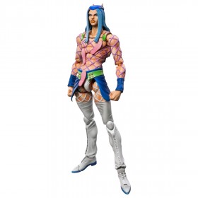 Medicos Super Action Statue JoJo's Bizarre Adventure Part 6 Stone Ocean Narciso Anasui Chozokado Figure (blue)