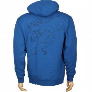 Cheap Urlfreeze Jordan Outlet x Monopoly Luffy Punch Pullover Hoody (royal blue)
