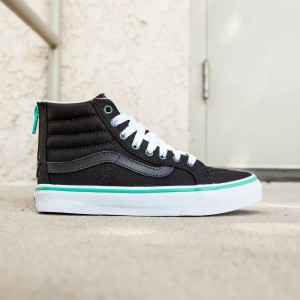 Vans Women SK8-Hi Slim Zip - Iridescent Eyelets (black)