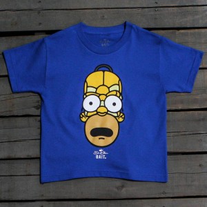 BAIT x David Flores Homer Simpson Youth Tee (blue / royal blue)