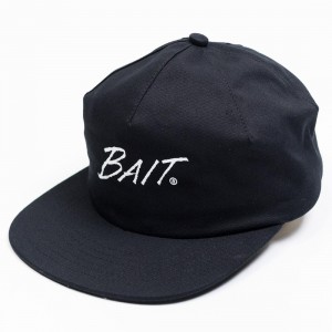 BAIT Script Logo 1 Panel Hat (black)
