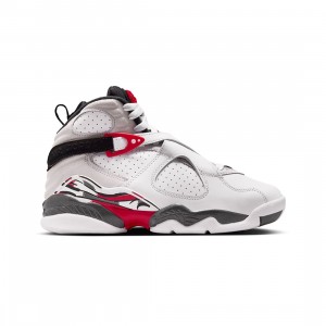 Air Jordan 8 Retro Big Kids (white / black-true red)