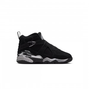 Jordan Little Kids 8 Retro (black / white-lt graphite)
