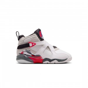 Jordan Little Kids 8 Retro (white / black-true red)