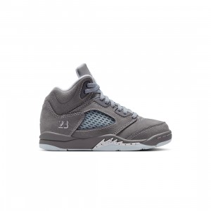 Jordan Little Kids 5 Retro (lt graphite / white-wolf grey)