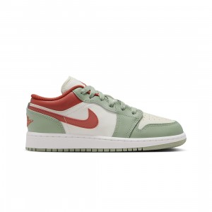 Air Jordan 1 Low Big Kids (sail / jade horizon-summit white-redstone)