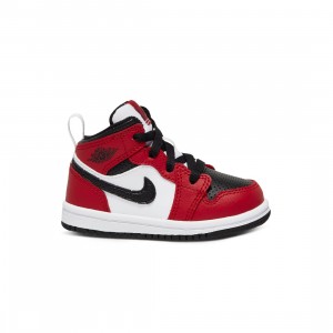 Jordan Toddlers 1 Mid (black / black-gym red)