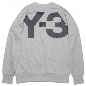 Adidas Y-3 Men Classic Crew Logo Back Sweater (gray / grey heather)