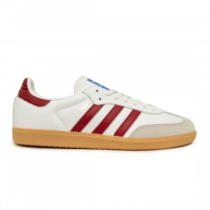 Adidas Men Samba OG (white / collegiate burgundy / gum 3)