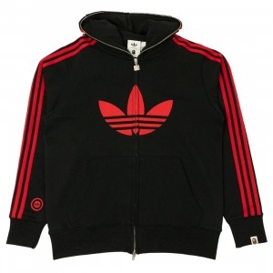 Adidas x Bape Men Shark Full Zip Hoodie (black)