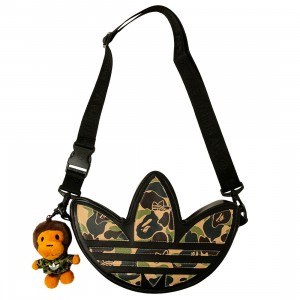 Adidas x Bape Unisex Trefoil Shoulder Bag (black)