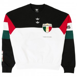 Adidas x Willy Chavarria Men Fleece Crewneck Sweatshirt (black / white)