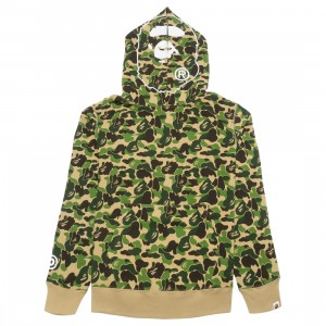 A Bathing Ape Men ABC Camo 2nd Ape Wide Pullover Hoodie (green)