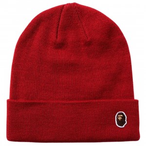 Skate / Snow Ape Head One Point Knit Cap (red)