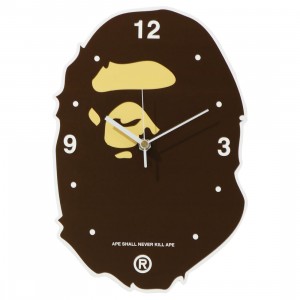 A Bathing Ape Ape Head Wall Clock (brown)