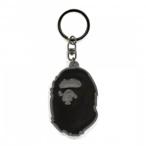 A Bathing Ape Ape Head Reflective Keychain (black)