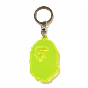 A Bathing Ape Ape Head Reflective Keychain (yellow)