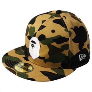 Cheap Cerbe Jordan Outlet x Domo New Era 59 Fifty 1st Camo Ape Head Cap (yellow)