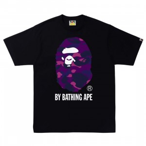 A Bathing Ape Men Color Camo C By Bathing Ape Tee (black / purple)