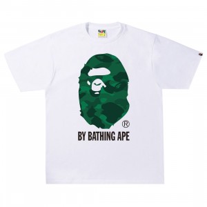 A Bathing Ape Men Color Camo C By Bathing Ape Tee (white / green)