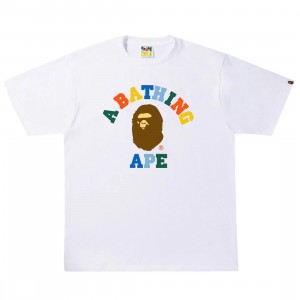 A Bathing Ape Men Colors College Tee (white)