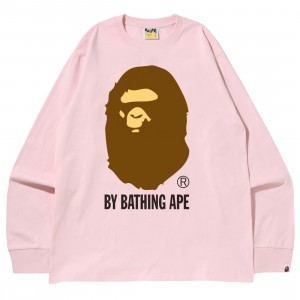 A Bathing Ape Men By Bathing Ape Long Sleeve Tee (pink)