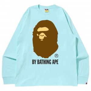 A Bathing Ape Men By Bathing Ape Long Sleeve Tee (blue / sax)