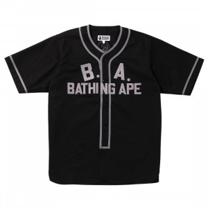 A Bathing Ape Men Bape Baseball Shirt (black)