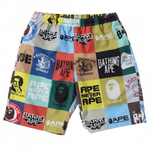 A Bathing Ape Men Bape Classic Logo Beach Shorts (multi)